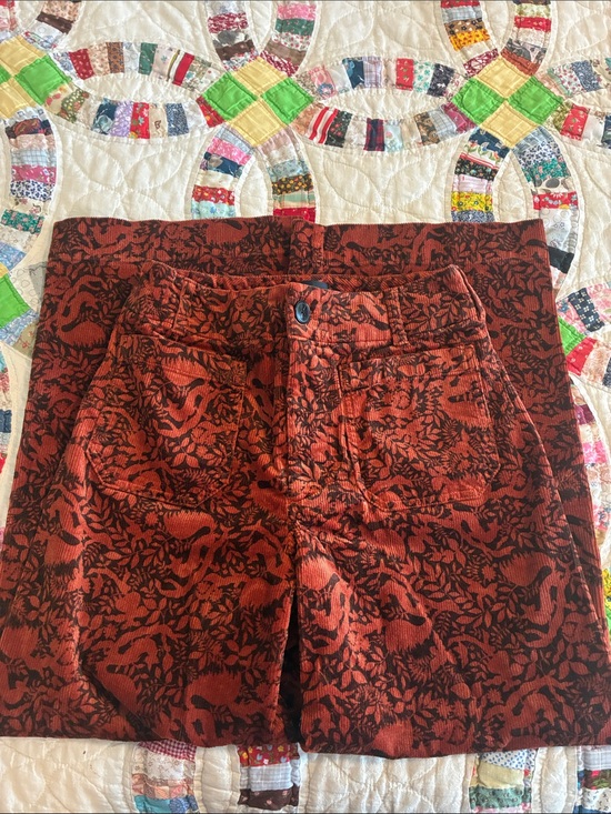 Maeve Pants - Maeve floral/fall print corduroy pants the Collette 28" fall cozy stylish